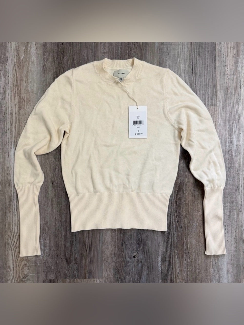 DL1961 Crewneck Lunne Pull Ivory Sweater-size XS *NEW w/ tags*
